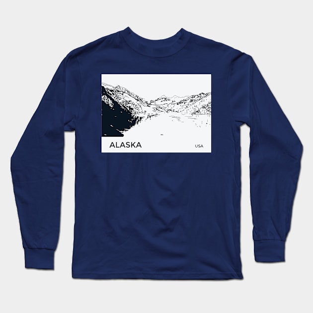 Alaska USA Long Sleeve T-Shirt by Lakeric